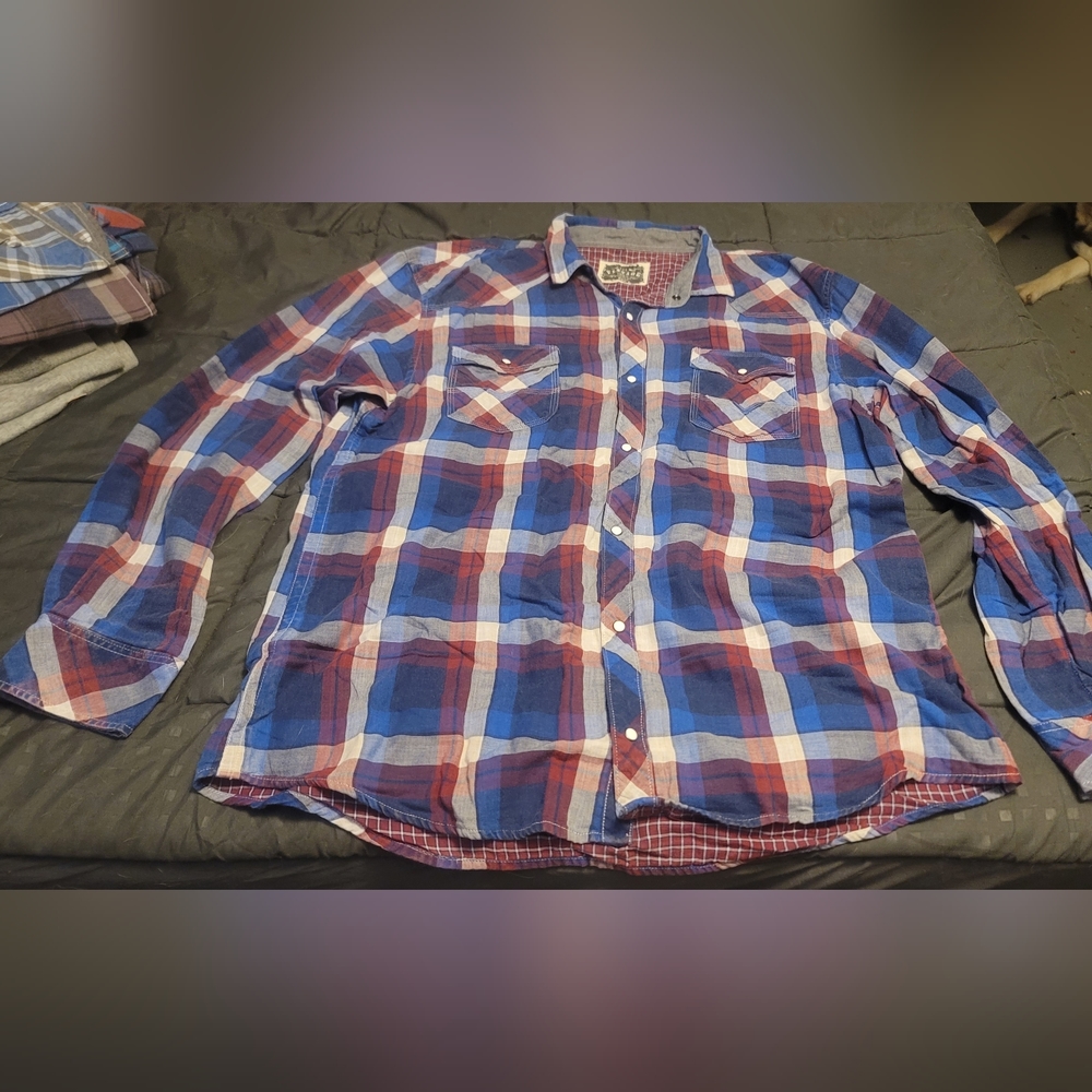 BKE VINTAGE BUTTON DOWN FLANNEL XXL MENS